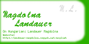 magdolna landauer business card